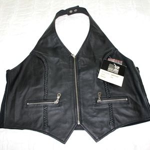 Ladies Leather Halter Top